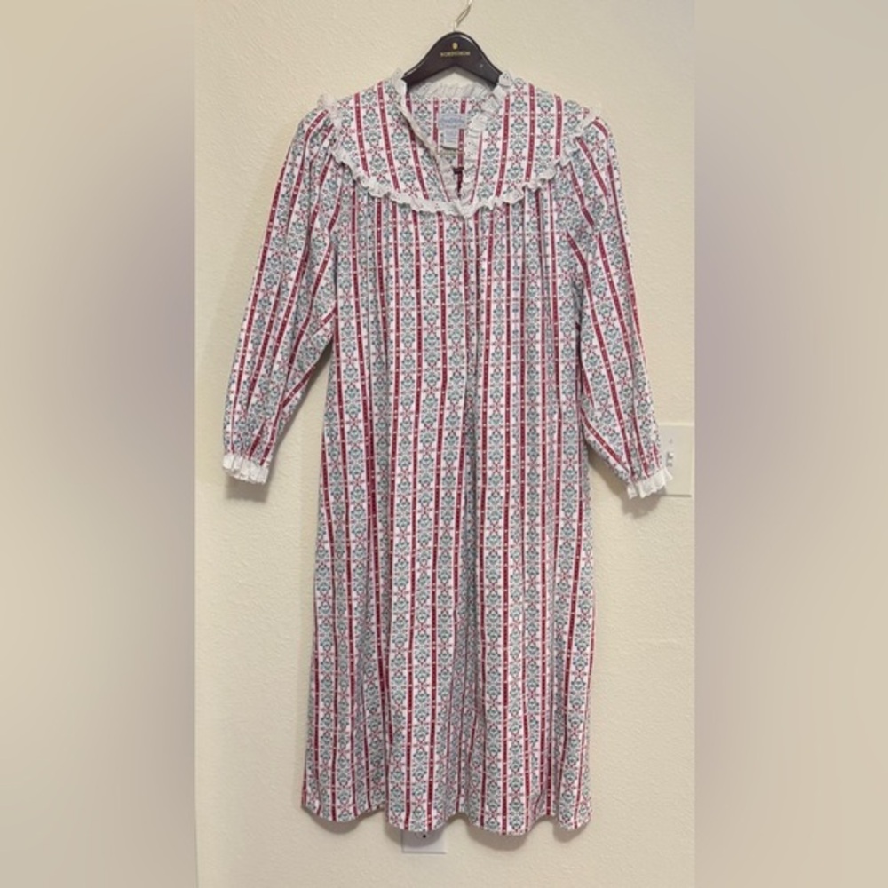 Vintage Lanz of‎ Salzburg Floral Cotton Nightgown Romantic Cottagecore small